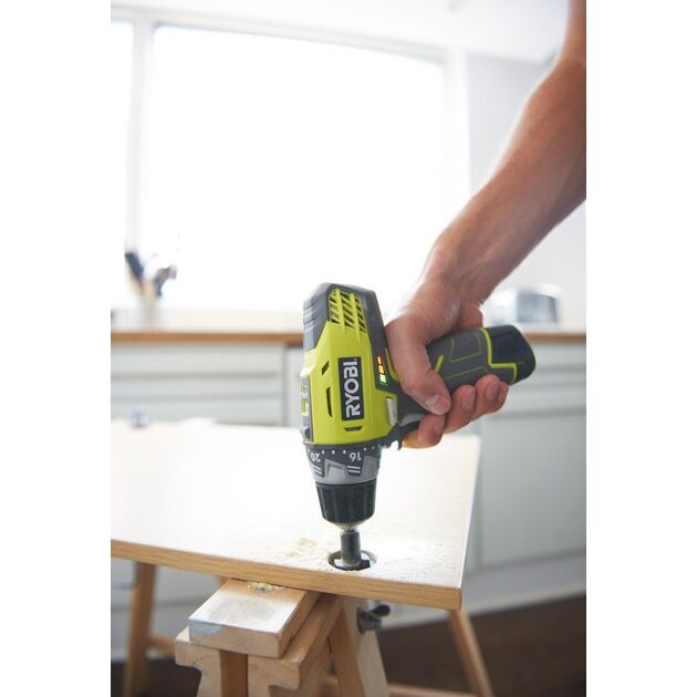 Ryobi Шуруповерт R12DD-L13S акумуляторний, 12В Li-Ion, 2-скор., 1х1.3Aч, 10мм, ЗП, сумка, фото , зображення 5 | SNABZHENIE.com.ua