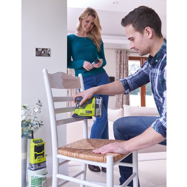 Ryobi Дельташліфувальна машина ONE+ R18PS-0 акумуляторна амплітуда 1,8 мм, 18В, (без ЗП), фото , зображення 4 | SNABZHENIE.com.ua Ryobi Дельташліфувальна машина ONE+ R18PS-0 акумуляторна амплітуда 1,8 мм, 18В, (без ЗП), фото , зображення 4 | SNABZHENIE.com.ua