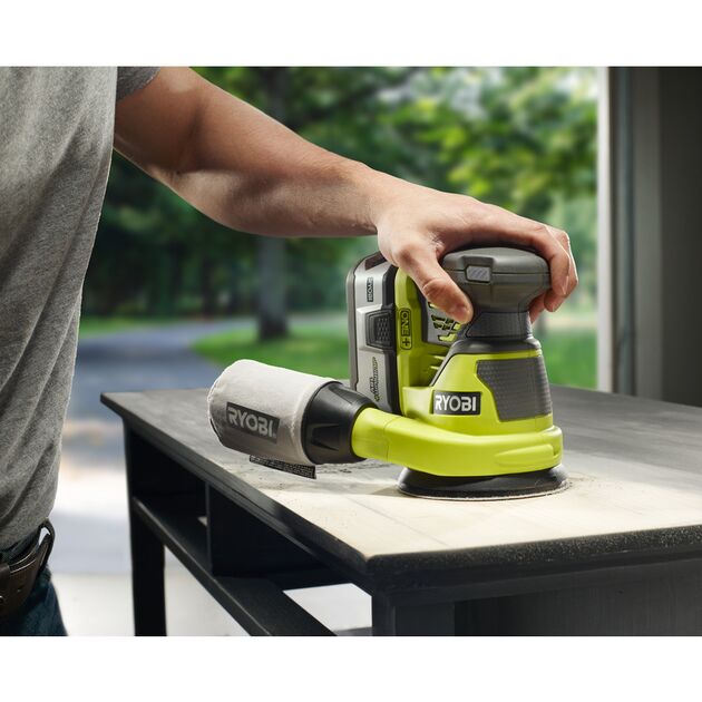 Ryobi Шліфмашина ексцентрикова ONE + RROS-0 акумуляторна, 18В, solo (без АКБ і ЗУ), фото , изображение 4 | SNABZHENIE.com.ua Ryobi Шліфмашина ексцентрикова ONE + RROS-0 акумуляторна, 18В, solo (без АКБ і ЗУ), фото , изображение 4 | SNABZHENIE.com.ua