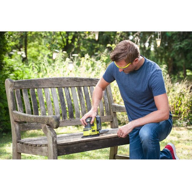 Ryobi Шліфмашина вібраційна ONE + R18SS4-0 акумуляторна, 12000 дв / хв, 18В, solo (без АКБ і ЗУ), фото , изображение 4 | SNABZHENIE.com.ua Ryobi Шліфмашина вібраційна ONE + R18SS4-0 акумуляторна, 12000 дв / хв, 18В, solo (без АКБ і ЗУ), фото , изображение 4 | SNABZHENIE.com.ua