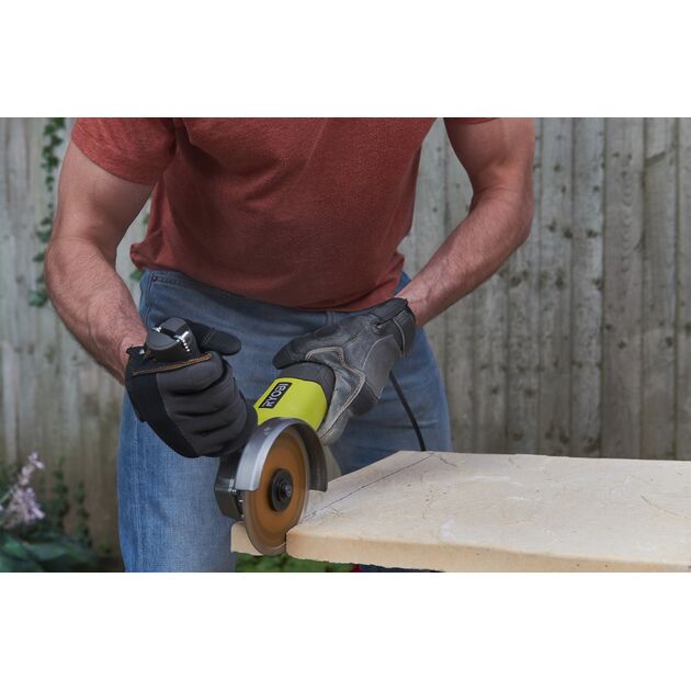 Ryobi Шліфмашина кутова RAG800-125G, 125мм, 800Вт, 12000 об / хв, 2.4кг, фото , изображение 3 | SNABZHENIE.com.ua Ryobi Шліфмашина кутова RAG800-125G, 125мм, 800Вт, 12000 об / хв, 2.4кг, фото , изображение 3 | SNABZHENIE.com.ua