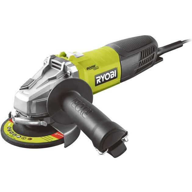 Ryobi Шліфмашина кутова RAG800-125G, 125мм, 800Вт, 12000 об / хв, 2.4кг, фото  | SNABZHENIE.com.ua