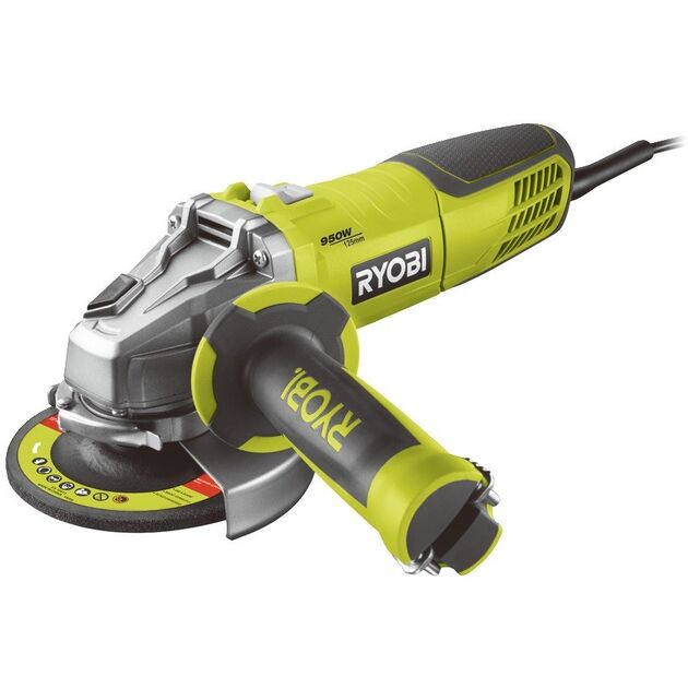 Ryobi Шліфмашина кутова RAG950-125S, 125мм, 950Вт, 12000 об / хв, 2.5кг, фото  | SNABZHENIE.com.ua