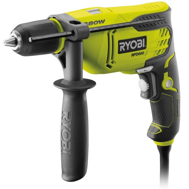 Ryobi Дриль ударний RPD680-K, 680 Вт, 13мм БЗП, 1.7кг, фото  | SNABZHENIE.com.ua