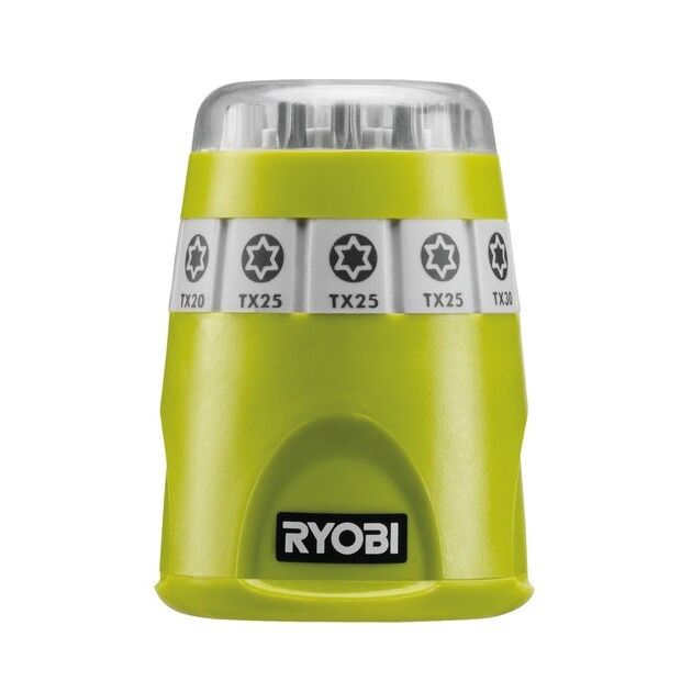 Ryobi Набір біт RAK10TSD, 10 од., 9х25мм: ТХ10 / 3х20 / 3х25 / 30/40, тримач 60мм, фото  | SNABZHENIE.com.ua