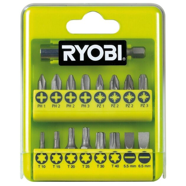 Ryobi Набір біт RAK17SD, 17 од., 16х25мм, тримач 60мм, фото  | SNABZHENIE.com.ua