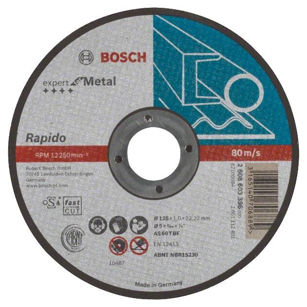 Bosch Відрізний круг Expert по металу 125 х 1мм, прямий, фото , зображення 2 | SNABZHENIE.com.ua