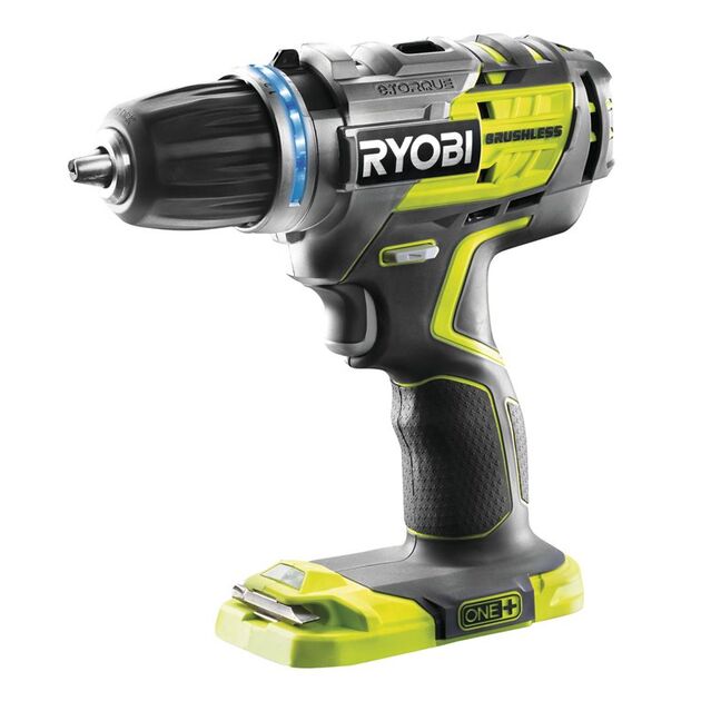 Ryobi Шуруповерт-дриль R18DDBL-0, 18В, безщітковий, e-totque, 60Нм (без АКБ і ЗП), фото  | SNABZHENIE.com.ua