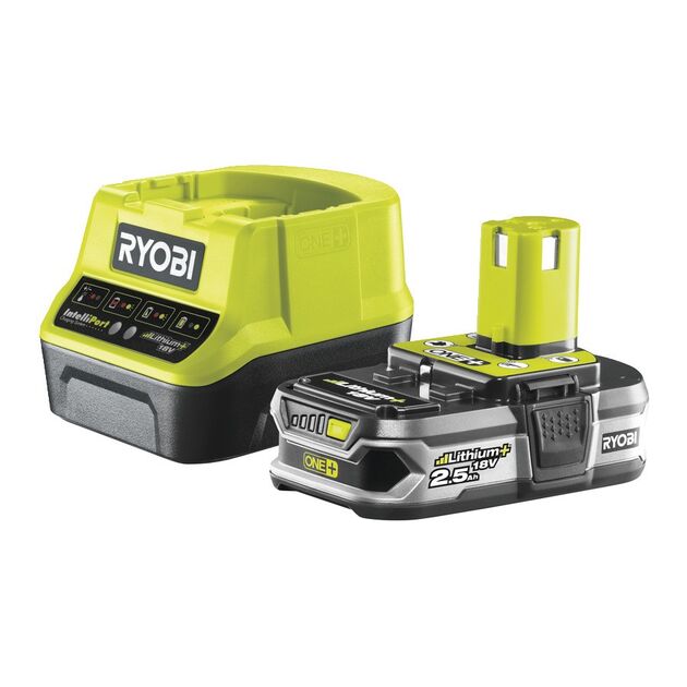 Ryobi Акумулятор і зарядний пристрій ONE+ RC18120-125 18В 2.5А/год Lithium+, фото , зображення 2 | SNABZHENIE.com.ua Ryobi Акумулятор і зарядний пристрій ONE+ RC18120-125 18В 2.5А/год Lithium+, фото , зображення 2 | SNABZHENIE.com.ua