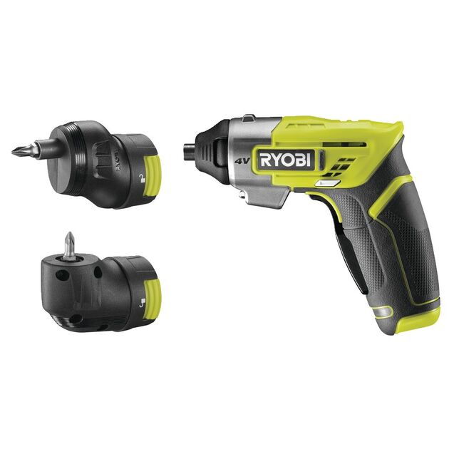 Ryobi Шурупокрут ERGO-A2, 4В, 1.5 Аг, 5Нм, набір біт+2насадки, фото , изображение 3 | SNABZHENIE.com.ua