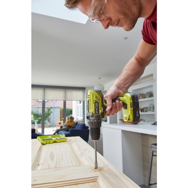 Ryobi Шуруповерт-дриль ONE+ R18PD3-220S 18В, ударний, 50Нм, 2-шв, 2х2.0 Аг,сумка, фото , изображение 5 | SNABZHENIE.com.ua