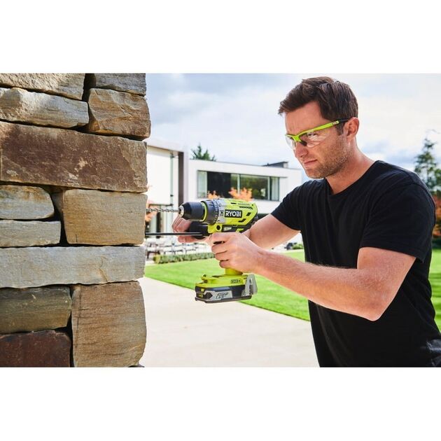 Ryobi Шуруповерт-дриль RONE+ R18PD7-220B, 18В, ударний, безщітковий, 85Нм, 2х2.0Ач, фото , изображение 9 | SNABZHENIE.com.ua