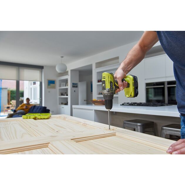 Ryobi Шуруповерт-дриль ONE + R18DD3-113S 18В, 2-скор., 1х1.3 А / ч, сумка, фото , изображение 5 | SNABZHENIE.com.ua