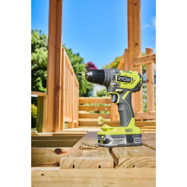 Ryobi Шуруповерт-дриль ONE+ R18PD5-0 18В ударний, безщітковий, 2-шв, 50Нм, (без АКБ і ЗП), фото , изображение 5 | SNABZHENIE.com.ua