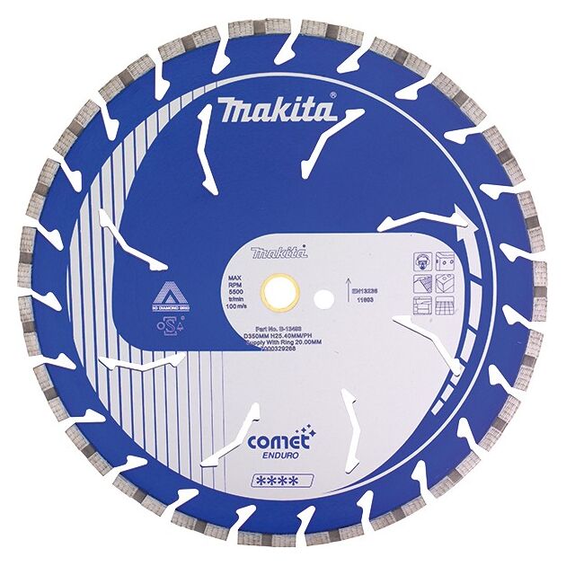 Makita Алмазний диск Comet Rapide по бетону сегмент 400х25,4 (20) мм сухий/мокрий (B-13568), фото  | SNABZHENIE.com.ua