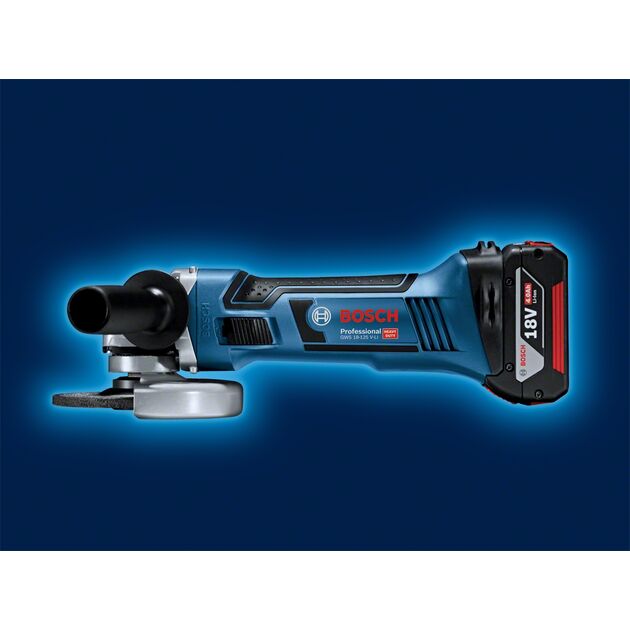 Bosch Professional GWS 18-125 V-LI акумуляторна, фото , изображение 6 | SNABZHENIE.com.ua