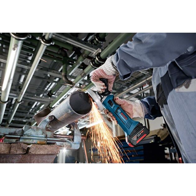 Bosch Professional GWS 18-125 V-LI акумуляторна, фото , изображение 4 | SNABZHENIE.com.ua