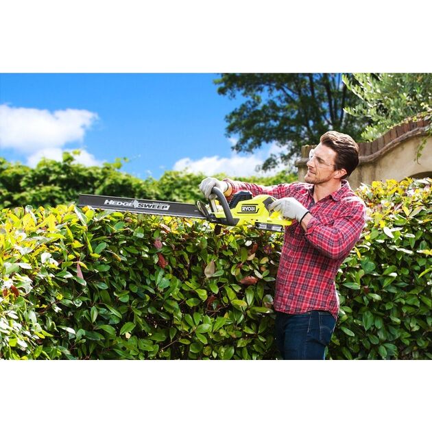 Ryobi Кусторіз ONE+ Hybrid RHT1850H25HS, 18В/220В 1х2.5А/г, шина 50см, крок срізу 22мм, фото , зображення 4 | SNABZHENIE.com.ua Ryobi Кусторіз ONE+ Hybrid RHT1850H25HS, 18В/220В 1х2.5А/г, шина 50см, крок срізу 22мм, фото , зображення 4 | SNABZHENIE.com.ua