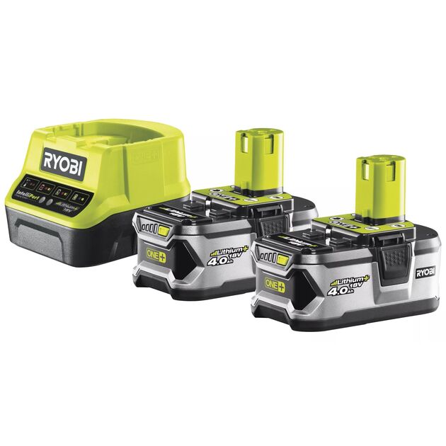 Ryobi Акумулятор та зарядний пристрій ONE+ RC18120-240 18В 2х4.0А/г Lithium+, фото  | SNABZHENIE.com.ua