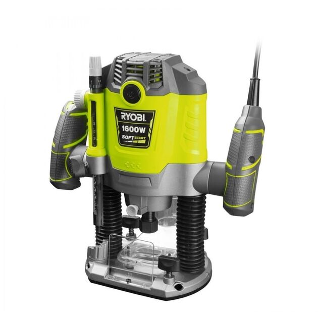 Ryobi Фрезер електричний RRT1600P-K,1600Вт, хід фрези 55 мм,10000-26000 об/хв, фото  | SNABZHENIE.com.ua