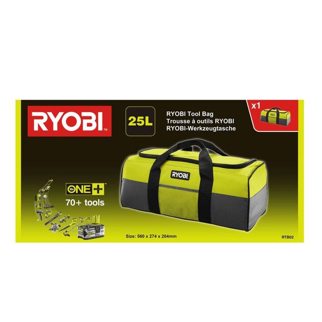 Ryobi Сумка для инструменту RTB02 560х272х204мм, 25л, фото , зображення 3 | SNABZHENIE.com.ua Ryobi Сумка для инструменту RTB02 560х272х204мм, 25л, фото , зображення 3 | SNABZHENIE.com.ua
