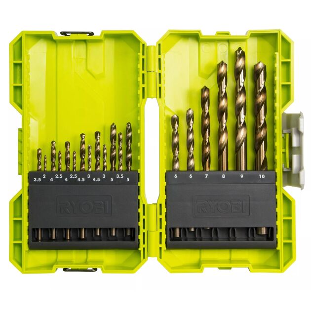 Ryobi Набір свердел по металу RAK19HSS2 19 шт, фото , зображення 2 | SNABZHENIE.com.ua Ryobi Набір свердел по металу RAK19HSS2 19 шт, фото , зображення 2 | SNABZHENIE.com.ua