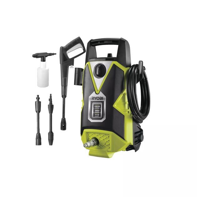 Ryobi Мийка високого тиску RPW110B 110Бар, 1500Вт, 360 л/год, фото , изображение 2 | SNABZHENIE.com.ua Ryobi Мийка високого тиску RPW110B 110Бар, 1500Вт, 360 л/год, фото , изображение 2 | SNABZHENIE.com.ua