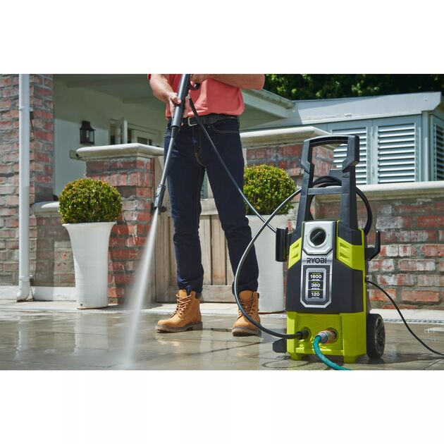 Ryobi Мийка високого тиску RPW120B 120Бар, 1800Вт, 380л/год, фото , зображення 3 | SNABZHENIE.com.ua Ryobi Мийка високого тиску RPW120B 120Бар, 1800Вт, 380л/год, фото , зображення 3 | SNABZHENIE.com.ua