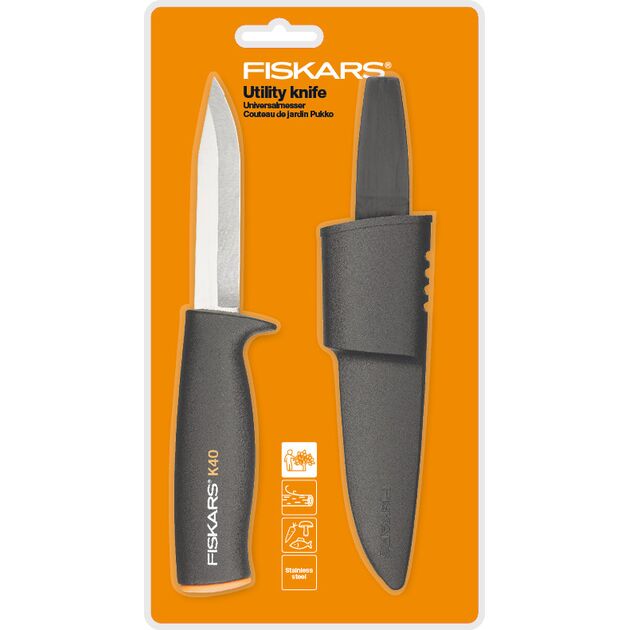 Fiskars Ніж загального призначення з чохлом K40, фото , зображення 5 | SNABZHENIE.com.ua Fiskars Ніж загального призначення з чохлом K40, фото , зображення 5 | SNABZHENIE.com.ua