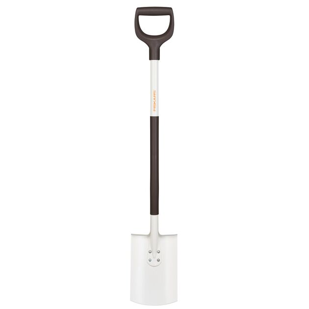 Fiskars Лопата пряма White із закругленим лезом полегшена, 105 см, 1220г, фото  | SNABZHENIE.com.ua