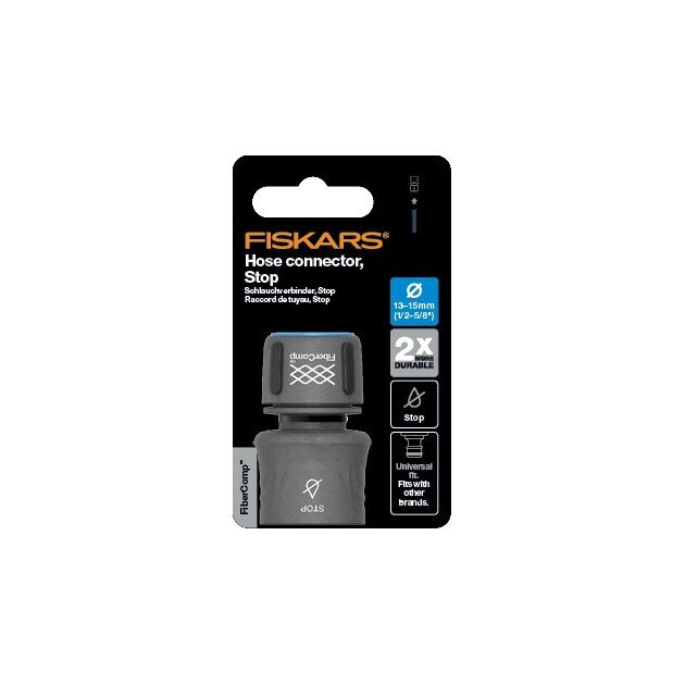 Fiskars Коннектор для шланга 13-15 мм (1/2” - 5/8”) c автостопом FiberComp Watering, фото , зображення 7 | SNABZHENIE.com.ua Fiskars Коннектор для шланга 13-15 мм (1/2” - 5/8”) c автостопом FiberComp Watering, фото , зображення 7 | SNABZHENIE.com.ua