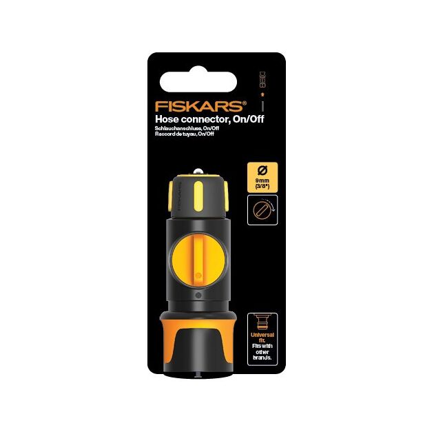 Fiskars Конектор для шлангу 9 мм (3/8") з механізмом  вкл-викл Watering, фото , изображение 5 | SNABZHENIE.com.ua
