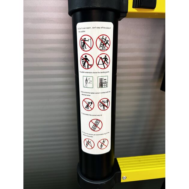 GTM Драбина телескопічна 13сх. 3,8м, фото , зображення 3 | SNABZHENIE.com.ua