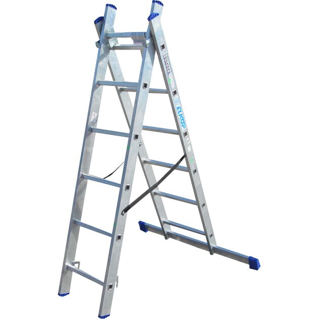 ELKOP Драбина 2-секц. розкл. 2*6сх. 1,7-2,5м VHR H, фото , зображення 2 | SNABZHENIE.com.ua