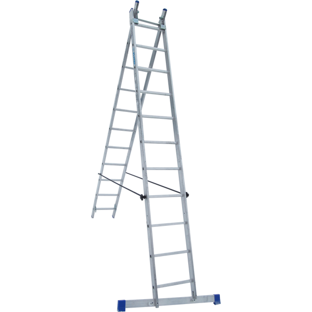 ELKOP Драбина 2-секц. розкл. 2*11сх. 2,99-5,07м VHR H, фото  | SNABZHENIE.com.ua