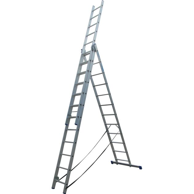 ELKOP Драбина 3-секц. розкл. 3*12сх. 3,21-7,27м VHR H, фото , изображение 2 | SNABZHENIE.com.ua