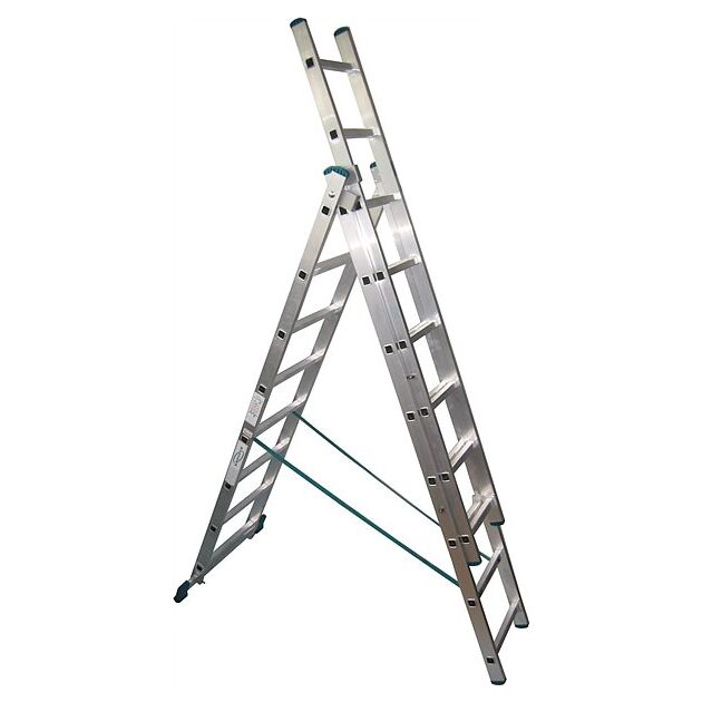 ELKOP Драбина 3-секц. розкл. 3*14сх. 3,73-8,67м VHR H, фото  | SNABZHENIE.com.ua