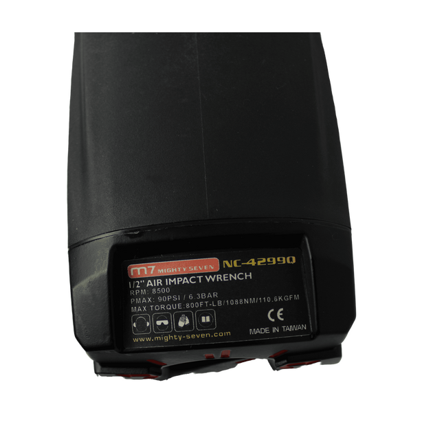 Mighty Seven Пневмогайкокрут 1/2" 1088Нм 8500об/хв  композит. корпус, фото , изображение 5 | SNABZHENIE.com.ua