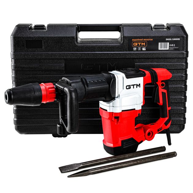 GTM Електромолоток DH20/1500VS 1500Вт, SDS-Max, 20Дж, 900-2000 уд/хв, фото  | SNABZHENIE.com.ua