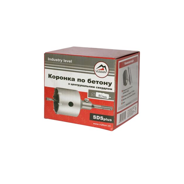VULKAN Коронка + 80мм в зборі, бетон, цегла, фото , изображение 3 | SNABZHENIE.com.ua