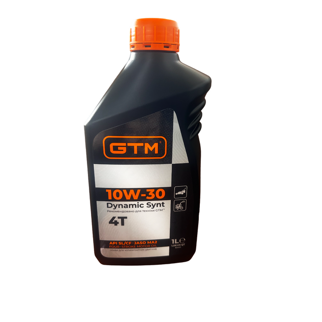 GTM Змазка 10W-30 (1л) для 4-х тактн. двигунів, фото  | SNABZHENIE.com.ua