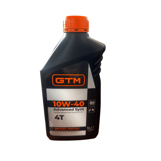 GTM Змазка 10W-40 (1л) для 4-х тактн. двигунів, фото  | SNABZHENIE.com.ua