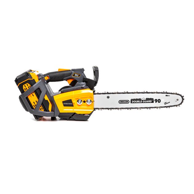 GTM Пила ланцюгова акум. CSTH56/1800BL KIT, 56В, шина 35см, лан, 3/8P, 1,1мм, акум. 2,5А*год + зарядний пристрій, фото  | SNABZHENIE.com.ua