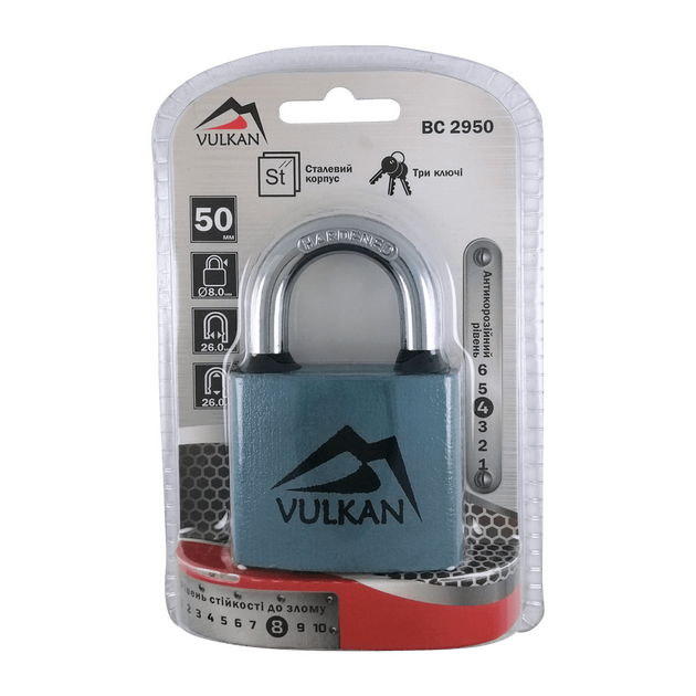 VULKAN Замок навісний 50мм BC2950, фото , изображение 2 | SNABZHENIE.com.ua VULKAN Замок навісний 50мм BC2950, фото , изображение 2 | SNABZHENIE.com.ua