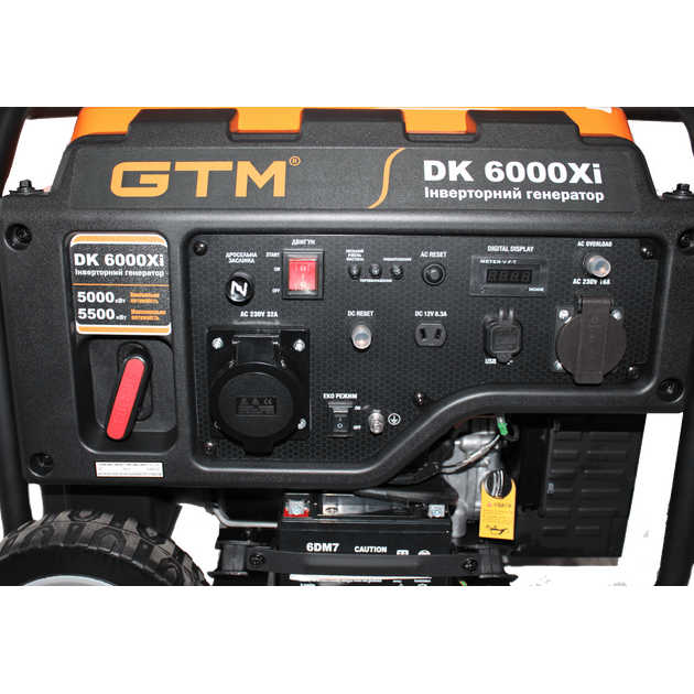 GTM Генераторна установка інверторна відкрита DK6000Xi, 5,0кВт  ном. потужн., 230В, 50Гц,Ручн.Старт /Електростарт, фото , зображення 3 | SNABZHENIE.com.ua GTM Генераторна установка інверторна відкрита DK6000Xi, 5,0кВт  ном. потужн., 230В, 50Гц,Ручн.Старт /Електростарт, фото , зображення 3 | SNABZHENIE.com.ua