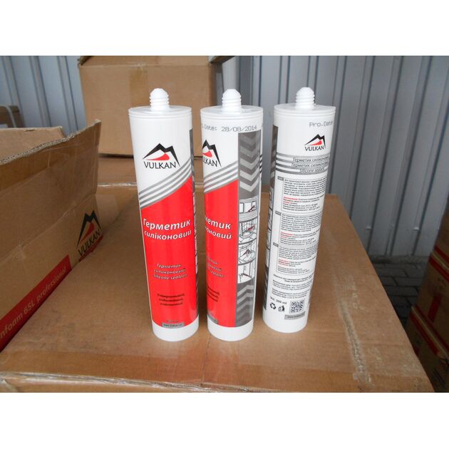 VULKAN Герметик універ. 310мл білий, фото , зображення 2 | SNABZHENIE.com.ua