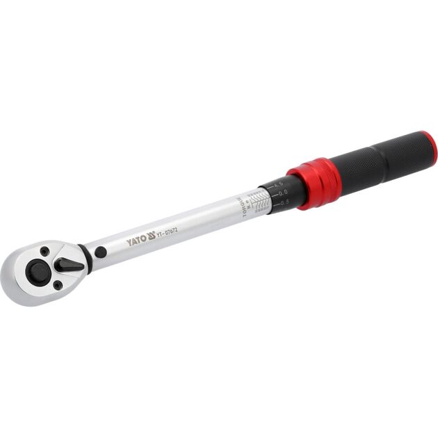 Ключ динамометричний YATO : квадрат 3/8", F= 10- 60 Нм, L= 285-295 мм [20], фото  | SNABZHENIE.com.ua
