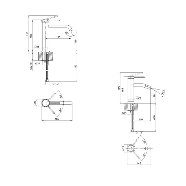 Комплект для умывальника+биде Qtap Robin Black Chrome: Смеситель на раковину QTROB1060M102K + Смеситель для биде QTROB2060102K, фото , изображение 2 | SNABZHENIE.com.ua Комплект для умывальника+биде Qtap Robin Black Chrome: Смеситель на раковину QTROB1060M102K + Смеситель для биде QTROB2060102K, фото , изображение 2 | SNABZHENIE.com.ua