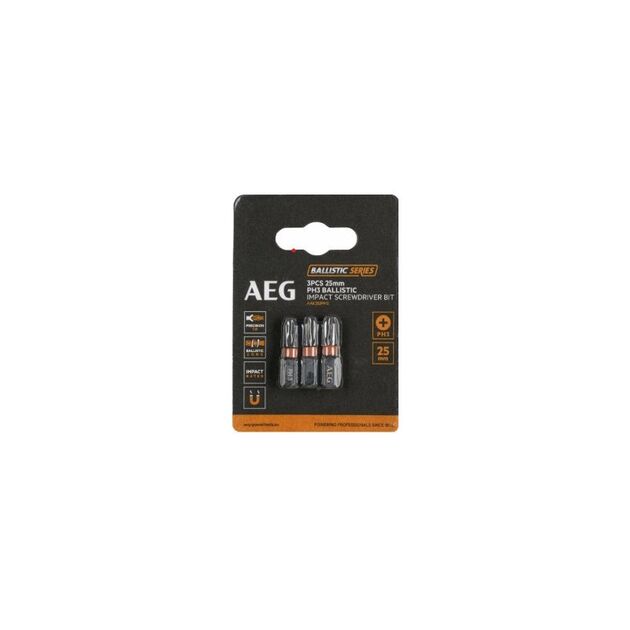 Бита ударная AEG AAK253PH3,  PH3, 25мм (3шт), фото  | SNABZHENIE.com.ua