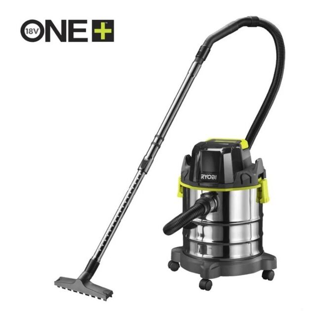 Пылесос аккумуляторный строительный RYOBI R18WDV-0 ONE+ (18л), фото , зображення 2 | SNABZHENIE.com.ua Пылесос аккумуляторный строительный RYOBI R18WDV-0 ONE+ (18л), фото , зображення 2 | SNABZHENIE.com.ua